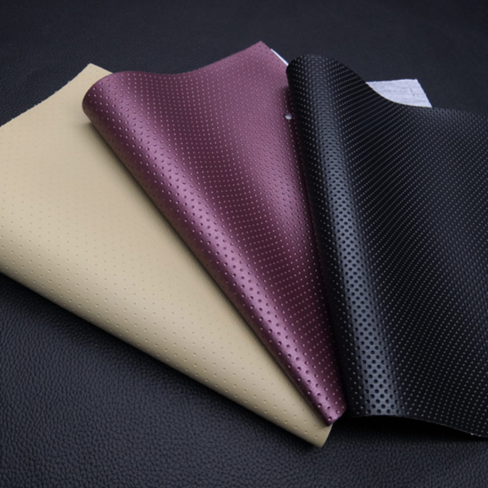 perforated faux leather fabric